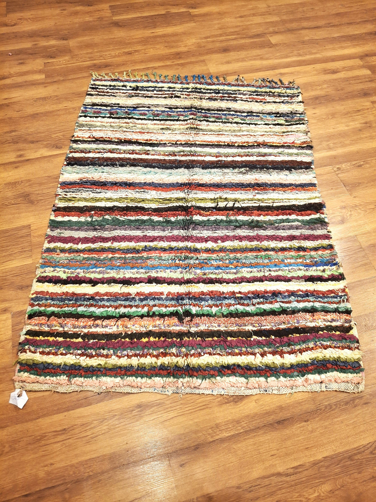 Azilal 001 – handmade Moroccan rug in recycled textile from Azilal, 1.66 × 1.18 m – view 1 of 8