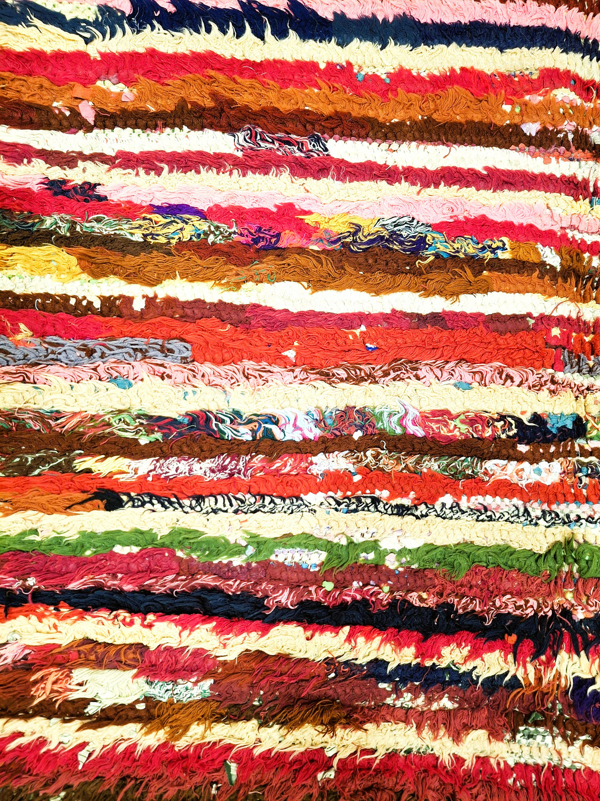 Azilal 003 – handmade Moroccan rug in recycled textile from Azilal, 2.18 × 1.07 m – view 3 of 8