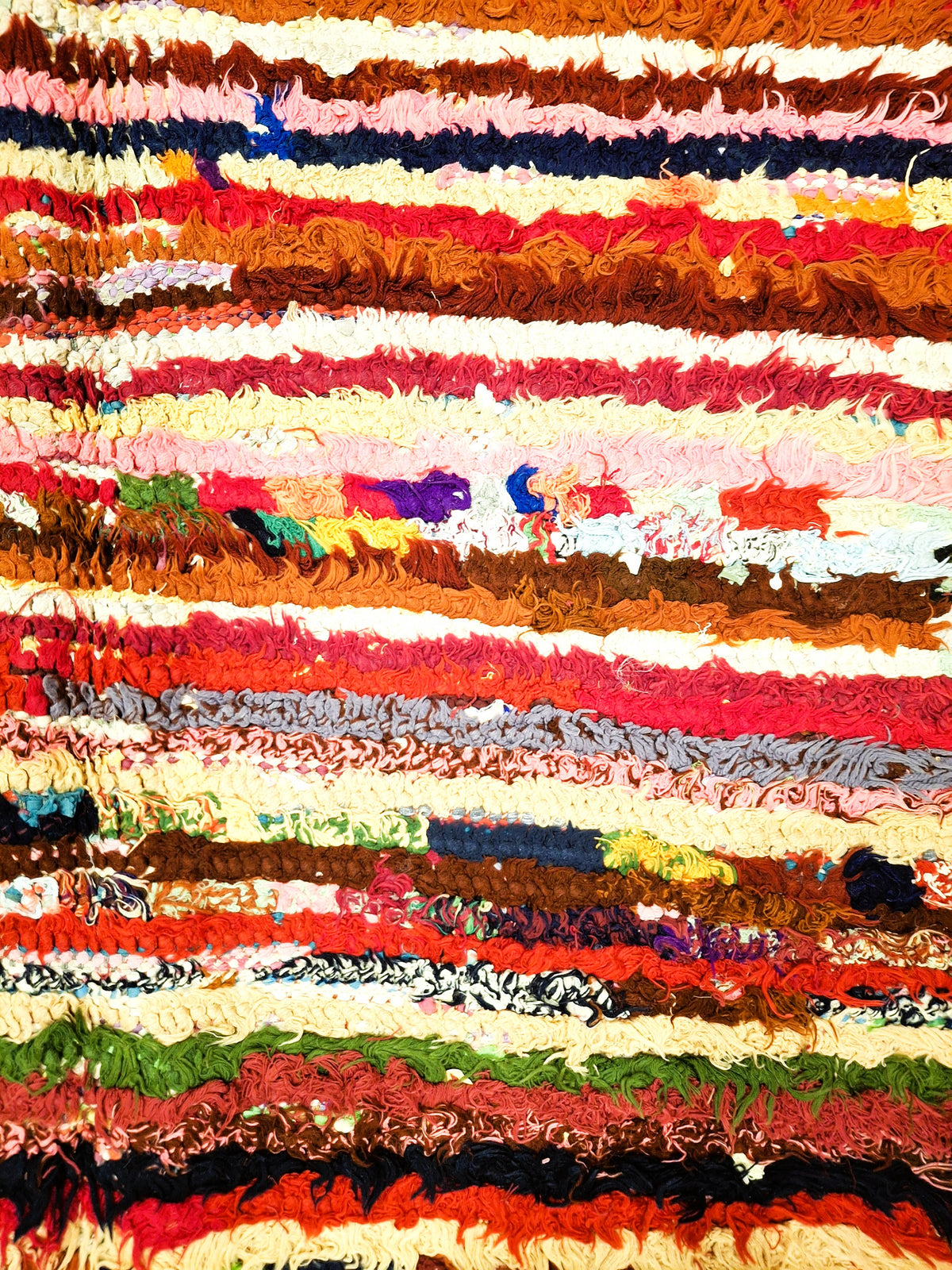 Azilal 003 – handmade Moroccan rug in recycled textile from Azilal, 2.18 × 1.07 m – view 7 of 8