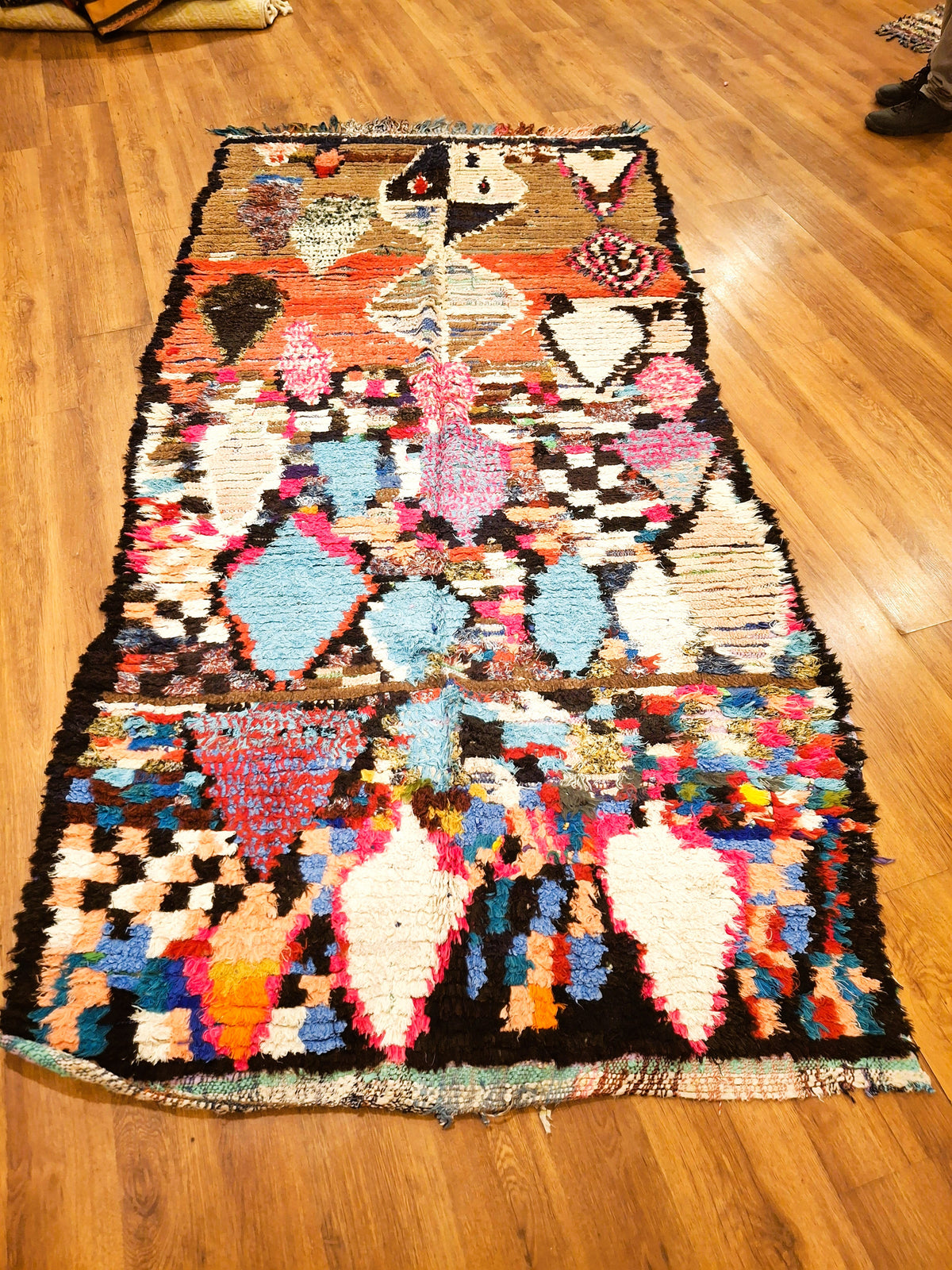 Azilal 002 – handmade Moroccan rug in recycled textile from Azilal, 2.80 × 1.30 m – view 1 of 8